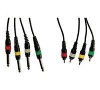 YELLOW CABLE - MU02 - Multi-Câble 4x Jack Mono Mâle / 4x RCA Mâle - 3,00 m