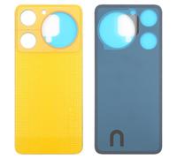(yellow) Cache batterie arrière en verre avec adhésif pour ZTE nubia Music