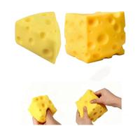 Yellow Cheese Squeeze Toy, Food Theme Toy for Stress Relief and Relaxation, Portable Sensory Anti-Stress Ball for Adults