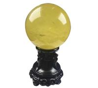 Yellow Crystal Ball Sphere Balls for Witchcraft and Decorative - Crystals and Stones Beginners Gift,90mm Gemstone Stone