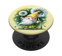 Yellow Dandelion Decor For Gnome Lover Make A Little Wish PopSockets PopGrip Adhésif