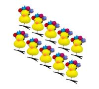 Yellow Duck Hairpin, Plush Hair Clips, Cute Duck Design Hair Accessories, Perfect and Ideal for Girls, Kids, Women, Party Outfits, Photo Props, Gift Collection, 10 Pieces