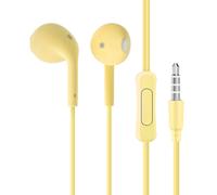 Yellow Écouteurs intra-auriculaires filaires, casque d'écoute stéréo avec micro, pour Xiaomi Redmi Huaiwei iphone Samsung LG et PC, 3.5mm ""Nipseyteko