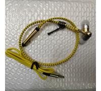 YELLOW Écouteurs portables à fermeture éclair, 3.5mm, m-x, prise audio, oreillettes matinales avec micro, mains libres, MP3, casque pour téléphone portable, PC ""Nipseyteko