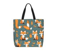 Yellow Fox Sac fourre-tout décontracté pour femme, sac fourre-tout réutilisable, sac à bandoulière multifonction, grande capacité