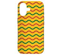 Yellow Green Red Stripes Lithuanian Language Pattern Coque pour iPhone 17