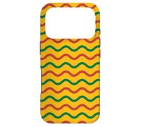 Yellow Green Red Stripes Lithuanian Language Pattern Coque pour iPhone 17 Pro