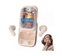 (Yellow)Intelligent Full-Color Touch Screen Slider Earphones 2024 New Music/Game Modes