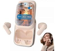 (Yellow)Intelligent Full-Color Touch Screen Slider Earphones 2024 New Music/Game Modes