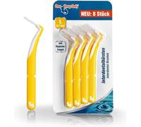Yellow Interdental Brushes,Deep Teeth Cleaning,Oral Hygiene,8 Brushes,Size L,Manual