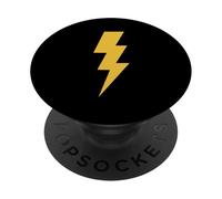 Yellow Lightning Bolt PopSockets PopGrip Adhésif