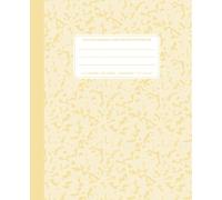 Yellow Marble Composition Notebook 5x5 Graph: Maths Notepad for Kids, Engineering Grid Paper, 100 Sheets (200 Pages), 7.5" x 9.25"