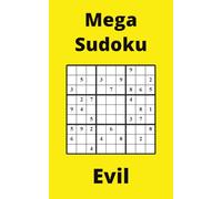 Yellow Mega Sudoku Book, 9x9 Puzzles, 50 Pages, 5x8, Evil