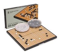 Yellow Mountain Imports Magnetic Go Game Set With Single Convex Magnetic Plastic Stones And Go Board, 11.3 X 11.2 Inches