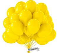 Yellow Organic Balloon ¿ 50 Pieces ¿ Made In Eu ¿ Certified Sustainable Organic Balloons ¿ 100% Natural Latex ¿ Ø34 Cm ¿ Pastel Yellow Balloon ¿ Suitable For Helium ¿ Balloon Balloons ¿ Inflatable