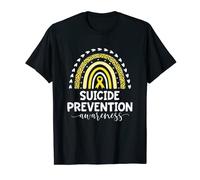 Yellow Rainbow Ribbon Support Suicide Prevention Awareness T-Shirt