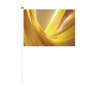 Yellow Rays Lot de 10 petits drapeaux à main, mini drapeaux sur bâton pour fête, activités d'équipe, défilés, décoration de vacances