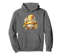 Yellow Spring Gnome With Bee For Beekeeper And Hippie Mom Sweat à Capuche