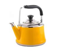 Yellow Stainless Steel Whistling Tea Kettle - 2L Capacity for All Stovetops - Perfect for Tea and Coffee Lovers