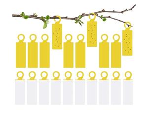 Yellow Sticky Fly Traps - 24x7cm Hook Iņsect Sticky Board | 20pcs Double-Sided FlyPaper Sticker | Fruit Fly Trap StickyInsect Control - Kitchen Home Garden Pesț Catcher Safe nontoxic