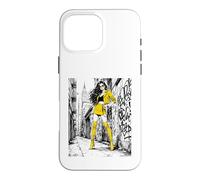 Yellow Street Muse Urban Fashion Bande dessinée Encre Statement Art Coque pour iPhone 16 Pro Max