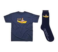 Yellow Submarine T-Shirt & Socks Set-Navy-XL