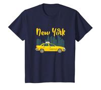 Yellow Taxi New York | Chauffeur de Taxi T-Shirt, Enfant, Bleu Marine, 10 Ans