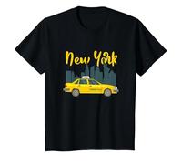 Yellow Taxi New York | Chauffeur de Taxi T-Shirt, Enfant, Noir, 6 Ans