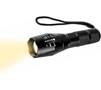 Yellow Torch, Torch With Warm White Light 3000k-3500k, Strong Penetration And Zoomable, 1 Mode Yellow Flashlight For Night Vision Hiking Camping (Warm White Light)