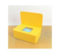 (Yellow)Wet Wipes Storage Box Wipes Dispenser Holder Tissue Storage Box Case With Lid Dustproof