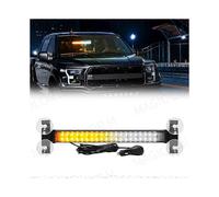 (Yellow White)40 Led Strobe Light Emergency Flash Warning Lamp Auto Windshield Bar Traffic Advisor Flashlight Red Blue Car Accessories 12v-24v