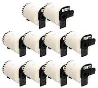 Yellow Yeti 10 rouleaux DK-22243 papier étiquettes continues 102mm x 30,48m compatibles pour Brother P-Touch QL-1050 QL-1050N QL-1060N QL-1100 QL-1110NWB