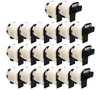 Yellow Yeti 20 rouleaux DK-11209 étiquettes adresse 29 x 62mm compatibles pour Brother P-Touch QL-500 QL-570 QL-700 QL-710W QL-800 QL-810W QL-820NWB QL-1050 QL-1100 QL-1110NWB | 800 étiquettes/rouleau