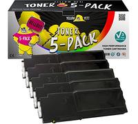 YELLOW YETI 5 Cartouches de Toner compatibles pour Dell C2660dn C2665dn C2665dnf | 593-BBBU 6000 Pages 593-BBBT 593-BBBS 593-BBBR 4000 Pages [Garantie de 3 Ans]
