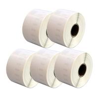 Yellow Yeti 5 rouleaux 11356 S0722560 étiquettes pour badges nominatifs 41 x 89mm compatibles pour DYMO LabelWriter 4XL 450 400 330 320 310 Duo/Turbo/Twin Turbo Seiko SLP | 300 étiquettes/rouleau