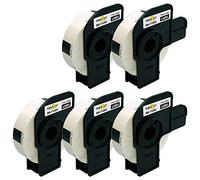 Yellow Yeti 5 rouleaux DK-11204 étiquettes 17 x 54mm compatibles pour Brother P-Touch QL-500 QL-570 QL-700 QL-710W QL-720NW QL-800 QL-810W QL-820NWB QL-1050 QL-1100 QL-1110NWB | 400 étiquettes/rouleau