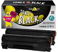 YELLOW YETI CE278A 78A (2100 Pages) 2 Cartouches Toner compatibles pour HP Laserjet Pro M1536 MFP M1536DNF P1560 P1566 P1600 P1606 P1606DN Canon i-SENSYS LBP-6200D [Garantie de 3 Ans]