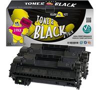 YELLOW YETI CE505A 05A (2300 Pages) 2 Cartouches Toner compatibles pour HP Laserjet P2030 P2035 P2035n P2050d P2055 P2055d P2055dn P2055x Canon i-SENSYS LBP6300dn LBP6650dn [Garantie de 3 Ans]