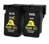 YELLOW YETI PG-540XL CL-541XL Cartouches d'encre Noir/Couleur Remanufacturées pour Canon Pixma MG3250 MG3550 MG4250 MG3150 MX395 MX535 MG3650 MG2250 MG2150 MX525 MX475 MX435 MX375 MX455