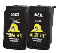 YELLOW YETI PG-545XL CL-546XL Cartouches d'encre Noir/Couleur Remanufacturées pour Canon Pixma MG2450 MG2550 MG2550S MG2555S MG2950 MG3050 MG3051 MG3052 MX495 iP2850 TR4550 TR4551 TS205 TS3150 TS3151