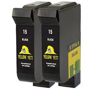 YELLOW YETI Remanufacturées 15 Cartouches d'encre Noir pour HP Deskjet 816c 825c 827 840c 841c 842c 843c 845c 845cvr 848c [Garantie de 3 Ans]