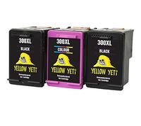 YELLOW YETI Remanufacturées 300XL 300 XL Cartouches d'encre (2 Noir, 1 Couleur) pour HP Deskjet D1660 D1663 D2530 D2545 D2560 D2660 D5560 F2420 F2480 F4210 F4240 F4280 F4580 Photosmart C4780 C4680