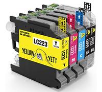 YELLOW YETI Remplacement pour Brother LC223 5 Cartouches d'encre compatibles pour Brother DCP-J4120DW MFC-J5320DW MFC-J5620DW MFC-J4420DW MFC-J4620DW MFC-J4625DW MFC-J680DW MFC-J5720DW MFC-J480DW