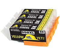 YELLOW YETI Remplacement pour Canon PGI-550XL PGI-550PGBK Cartouches d'encre Noir compatibles pour Canon Pixma iP7250 MX925 MG6350 MG5450 MG5550 MG5650 MG6450 MG6650 MG7150 MG7750 iX6850 iP8750 MX725