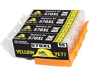 YELLOW YETI Remplacement pour Canon PGI-570XL PGI-570PGBK Cartouches d'encre Noir compatibles pour Canon Pixma TS5050 MG5750 MG5751 TS6050 TS8050 TS9050 MG6850 MG6851 MG7750 TS5051 TS5053 TS6051