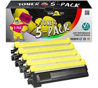 YELLOW YETI TN230 TN-230 Pack 5 Cartouches de Toner compatibles pour Brother HL-3040CN HL-3045CN HL-3070CN HL-3070CW HL-3075CW DCP-9010CN MFC-9120CN MFC-9125CN MFC-9320CW [Garantie de 3 Ans]