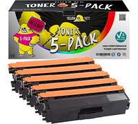 YELLOW YETI TN326 TN-326 Pack 5 Cartouches de Toner compatibles pour Brother HL-L8250CDN HL-L8350CDW DCP-L8400CDN DCP-L8450CDW MFC-L8600CDW MFC-L8650CDW MFC-L8850CDW HL-L8250CDW [Garantie de 3 Ans]