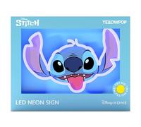 Yellowpop Enseigne néon Disney Stitch (visage), décoration murale, lumières néon LED économes en énergie pour tous les murs, facile à installer, panneau néon personnalisé et décoration murale