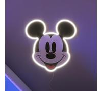 Yellowpop Panneau néon Disney Mickey Mouse imprimé (visage), panneau néon pour décoration murale, lumières néon LED économes en énergie pour tous les murs, facile à installer, panneau néon