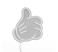 Yellowpop Panneau néon Disney Gant vers le haut (petit), panneau néon pour décoration murale, lumières néon LED écoénergétiques pour tous les murs, facile à installer, panneau néon personnalisé et